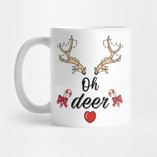 oh deer christmas is here Mug